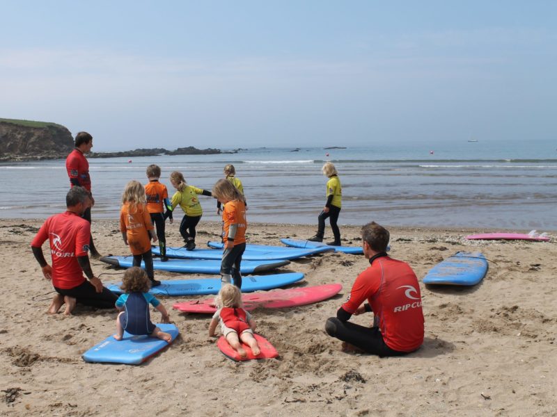 Family Surfing Lesson Bantham Beach